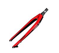SXSaelciun Fourche Avant à Suspension pneumatique VTT DH Federgabel26 27,5" 29" en Fibre de Carbone légère avec Frein à Disque (Couleur : Rouge)