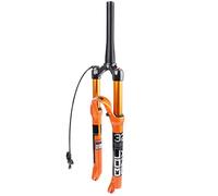SXSaelciun Fourche Avant de vélo 26 27,5 29 Pouces, Amortisseur pneumatique, Suspension de vélo, Tube Droit/cône, épaulement/Frein à Disque à télécommande, débattement 100 mm, QR 9