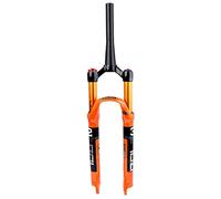 SXSaelciun Fourche Avant de vélo 26 27,5 29 Pouces, Amortisseur pneumatique, Suspension de vélo, Tube Droit/cône, épaulement/Frein à Disque à télécommande, débattement 100 mm, QR 9