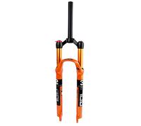 SXSaelciun Fourche Avant de vélo 26 27,5 29 Pouces, Amortisseur pneumatique, Suspension de vélo, Tube Droit/cône, épaulement/Frein à Disque à télécommande, débattement 100 mm, QR 9