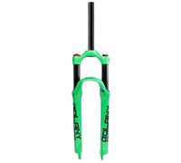 SXSaelciun Fourche Avant de VTT, débattement de 100 mm, 26", 27,5", 29", Amortisseur pneumatique, contrôle d'épaule 1-1/8" - Bleu (Couleur : Vert, Taille 26 Pouces)