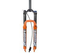 SXSaelciun Fourche Avant VTT 26/27,5/29 Pouces, débattement 160 mm, fourches, Suspension VTT. Compatible avec VTT, Cross-Country, VTT et Descente - Orange