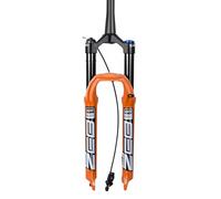 SXSaelciun Fourche Avant VTT 26/27,5/29 Pouces, débattement 160 mm, fourches, Suspension VTT. Compatible avec VTT, Cross-Country, VTT et Descente - Orange