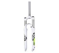 SXSaelciun Fourche Avant VTT 26/27,5/29 Pouces en Alliage d'aluminium, débattement de 105 mm, Verrouillage Manuel, Tube Droit de 9 mm (Couleur : Blanc Vert, Taille 27,5 Pouces)
