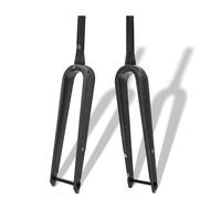 SXSaelciun Fourche Rigide Gravel 700C en Fibre de Carbone pour vélo de Route, Fourche Avant Conique 1-1/2", axe traversant 700 x 45C, diamètre extérieur du Pivot 12 x 100 mm, diamè