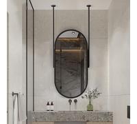 SXSaelciun Miroir de Plafond Ovale à Cadre métallique pour Salle de Bain, Meuble de Maquillage Mural pour Salon, Chambre à Coucher, décoration d'intérieur - Personnalisable (Taille : 40 cm x