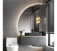 SXSaelciun Miroir Mural de courtoisie Ovale à LED à intensité Variable, antibuée, décoratif, 32/36/48/51 Pouces - Modern Home Essentials