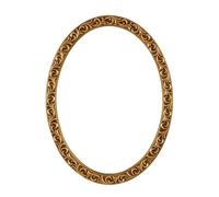 SXSaelciun Miroir Mural Rustique Vintage, 24 x 32, Miroir décoratif Ovale avec Bordure Florale, pour Salle de Bain, Chambre, Maison de Campagne, Commode (Couleur : Or Antique)