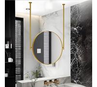 SXSaelciun Miroirs Ronds avec Cadre en métal, doré pour Mur, Miroir Mural de vanité Moderne, décoration d'entrée, Montage Vertical au Plafond, miroirs HD (diamètre 70 cm/27,6 Pouce