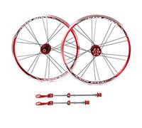 SXSaelciun Paire de Roues de vélo 20 Pouces, Jante en Alliage à Double paroi, Frein à Disque, moyeu à dégagement Rapide pour Roue Libre 7, 8, 9, 10 Vitesses (Couleur : B)