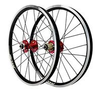 SXSaelciun Paire de Roues de VTT 22 Pouces, Jante en Alliage d'aluminium, Freins à Disque 24H/V, dégagement Rapide pour 7, 8, 9, 10, 11, 12 Vitesses (Couleur : Rouge)