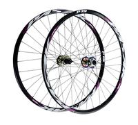 SXSaelciun Paire de Roues VTT 26/27,5/29 Pouces, Frein à Disque QR 32 Trous, Jantes Avant/arrière en Alliage à Double paroi, compatibles avec pneus 7-12S et 1,25-2,25 Pouces (1 pai