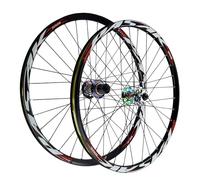 SXSaelciun Paire de Roues VTT 26/27,5/29 Pouces, moyeux HG 32 Trous, Freins à Disque Avant/arrière, Blocage Rapide, Jantes Aluminium Double paroi, compatibles avec pneus de 1,25 à