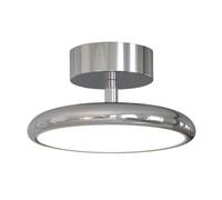 SXSaelciun Plafonnier LED Moderne encastré, Lampe de Plafond Ronde rétro Minimaliste rotative à 25 degrés avec Finition chromée argentée pour Couloir, entrée (A)