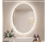 SXSaelciun Plafonnier Ovale sans Cadre rétroéclairé à LED 76 x 102 cm - Intensité Variable, 3 Options de Couleurs, Fonction antibuée, idéal pour la décoration de la Chambre et de l