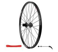 SXSaelciun Roue arrière VTT 26 Pouces, Jante Double paroi, Frein à Disque à dégagement Rapide, 7, 8, 9, 10 Vitesses (Couleur : Noir)