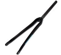 SXSaelciun VTT DH Federgabel700C Fourche Rigide pour vélo de Route en Fibre de Carbone Tube Droit Avant 1-1/8" QR 9x100mm Frein C Fourche ultralégère 370g