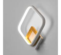 SXSCARKX Applique Murale LED Rhombus, Applique en Aluminium Blanc avec Abat-Jour en Silicone, Lampe de Chevet Fine pour Chambre, éclairage linéaire pour Couloir, Lampe Moderne et Simple (16