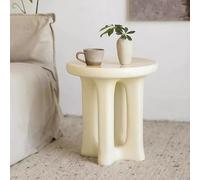 SXSCARKX Canapé, Table Basse de Salon de Style crème/Table d'angle, pour Balcon d'hôtel chez l'habitant, Petite Table Ronde à thé