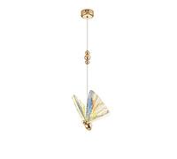 SXSGSM Moderne LED Pendentif Lampe en Verre Suspension Lampe Salon Chambre Décoration Luminaires Papillon Lustre Fantaisie Bar Intérieur Lampe The New