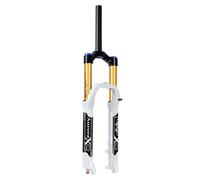 SXSHEYS Fourche VTT 26/27,5/29 Pouces, Tube Droit, débattement de 160 mm, réglage du Rebond 1-1/8", Alliage de magnésium, Descente, air, XC/AM, (Blanc, 29)