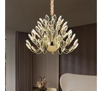 SXSHEYS Lustre en Cristal Moderne et Luxueux pour Salon, éclairage LED Tendance et créatif, idéal pour Restaurant, Chambre, Villa, hôtel, Salon de beauté, Duplex, escalier (D D60CM)