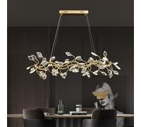 SXSHEYS Lustre en Cristal Moderne et Luxueux pour Salon, éclairage LED Tendance et créatif, idéal pour Restaurant, Chambre, Villa, hôtel, Salon de beauté, Duplex, escalier (F L120CM)