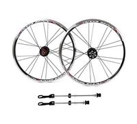 SXSHEYS Paire de Roues de vélo 20 Pouces, Jante en Alliage à Double paroi, moyeu à Blocage Rapide pour Frein à Disque, Compatible avec Roue Libre 7/8/9/10 Vitesses (Couleur:C)