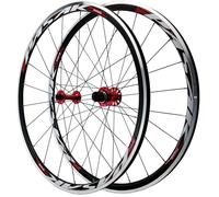 SXSHEYS Paire de Roues de vélo de Route 700C, Roue Avant/arrière, Freins V-Brake, Jantes à Blocage Rapide, 100 mm/130 mm, Alliage d'aluminium, Accessoires