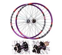 SXSHEYS Paire de Roues VTT 26" 27,5" 29" à Blocage Rapide. Roue Avant 9 x 100 mm, Roue arrière 10 x 135 mm, Jante pour Frein à Disque, Compatible avec Cassette 8-12 Vitesses (moyeu Noir, 29 Pouces).