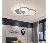 SXSHEYS Plafonniers en Forme de cœur à intensité Variable 30W 38W, luminaires LED encastrés Modernes, 3 Modes de Changement de Couleur pour Chambre d'enfant ou décoration