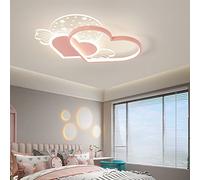 SXSHEYS Plafonniers en Forme de cœur à intensité Variable 30W 38W, luminaires LED encastrés Modernes, 3 Modes de Changement de Couleur pour Chambre d'enfant ou décoration