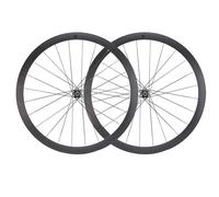 SXSHEYS Roues de VTT en Alliage d'aluminium, Jantes Avant et arrière 700C, axe traversant, Cassette 8/9/10/11/12 Vitesses, Roue Libre, moyeu à Frein à Disque Center Lock (Noir, 700C)