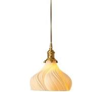 SXSHEYS Suspension rétro Japonaise en céramique, Douille E27, Forme Solide, Style Simple - Lustre, éclairage de Plafond Industriel français, pour Salon