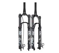 SXSHEYS VTT 26/27,5/29 Pouces, Fourche à air, débattement 120 mm, Pivot Droit/Conique 1-1/8", Frein à Disque Avant 9 x 100 mm, Serrage Rapide Manuel/à Distance (Pivot Conique - à Distance, 27,5")