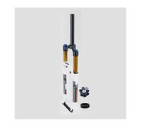 SXSHEYS VTT 26/27,5/29 Pouces, Fourche à air Droite de 1-1/8", débattement de 120 mm, Frein à Disque Avant 9 x 100 mm, Blocage Manuel (Blanc, 29")