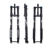 SXSHEYS VTT inversé 26 27,5 29 Pouces, Universel, Fourche Avant 1-1/8", Freins à Disque, débattement pneumatique 160 mm, Double té, axe traversant DH 15 x 110 mm Boost, réglage de l'amortissement (co