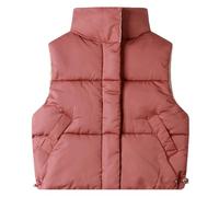SXSHUN Gilet Matelassé Sans Manche Enfant Gilet Légère en Duvet Fille Garçon Manteau d'hiver Chaude Épaissie, Rose, 2-3 Ans