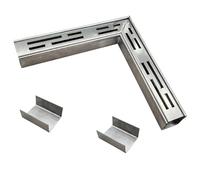 SXSJMY Caniveau Terrasse Coin De 3,5 Cm De Large à 90°avec Raccord