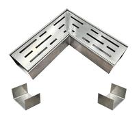 SXSJMY Caniveau Terrasse Coin De 7 Cm De Large à 90°avec Raccord