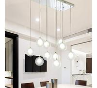 SXSKPP Lustre créatif Moderne 10 lumières Boules à Bulles créatives Restaurant Suspension lumière Duplex escalier Moderne Plafond Minimaliste pour Salon Nordique Art personnalité l