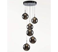 SXSKPP Lustre créatif Moderne 30x150cm Duplex Escalier Plafonnier Créatif 6 Lumières Boules à Bulles Restaurant Long Moderne Minimaliste pour Salon Art Nordique Personnalité Pendentif