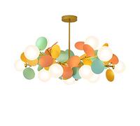 SXSKPP Lustre créatif Moderne, Abat-Jour coloré, Lampe Suspendue, personnalité créative, Feuille colorée, lumière, Restaurant, Chambre à Coucher, Princesse (Blanc) (Couleur 15 tête