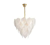 SXSKPP Lustre créatif Moderne, Suspension en Cristal, Verre Moderne, Feuille, métal, Style Nordique, pour Salon, Chambre à Coucher, Cuisine, décoration d'intérieur
