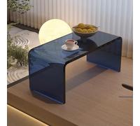SXSLTSA C-Tisch aus Acryl, multifunktional, Transparente Seite, für Laptop, Endstück, Sofa, Schlafzimmer und Wohnzimmer, Kaffee, Badezimmer, Blau (Größe: 60 x 30 x 30)