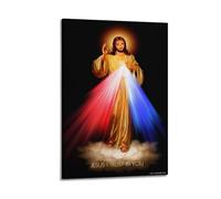 SXSLTSA Image de la Miséricorde Divine - Affiche décorative « Jésus, Je Crois en toi » sur Toile, 50 x 75 cm (20 x 30 Pouces), pour Une Chambre familiale Moderne.
