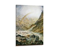 SXSLTSA Une Route de Montagne, Temps des inondations, par John Atkinson Grimshaw. Affiche Murale décorative sur Toile, Style Moderne, 30 x 45 cm (12 x 18 Pouces).