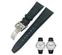 SXSWCH 20 mm, 21 mm, 22 mm, remplacement pour IWC Portugieser Pilot Watches Folding Buckle Curved End Genuine Cowband, 21mm