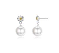 SXSWCH 925 Small Daisy Women's Pendant Pearl Ladies Fashion Elegant Party Bijouts Haut-Oreilles Haut de Gamme