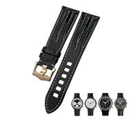 SXSWCH Band de montre en cuir authentique 20 mm 21 mm pour Omega Seamaster 300 Aqua Terra Speedmaster Pin fermoir Black Black